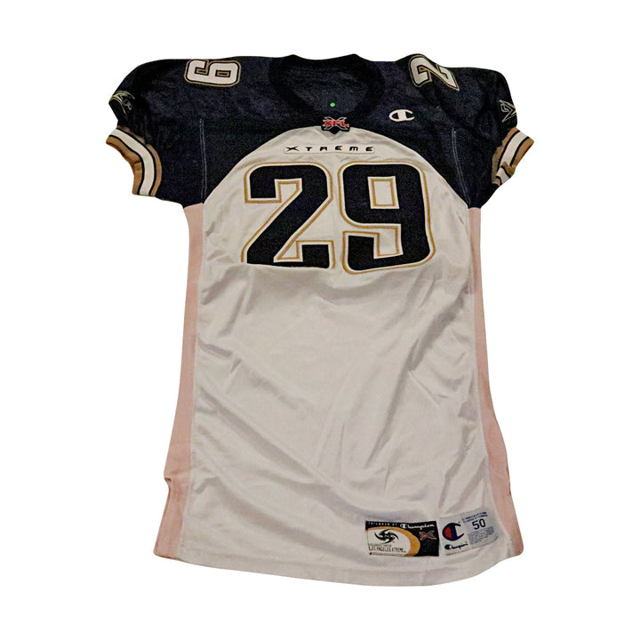 Ricky Parker "RP2" LA Xtreme 2001 Game Used Away Jersey Size 50 +2