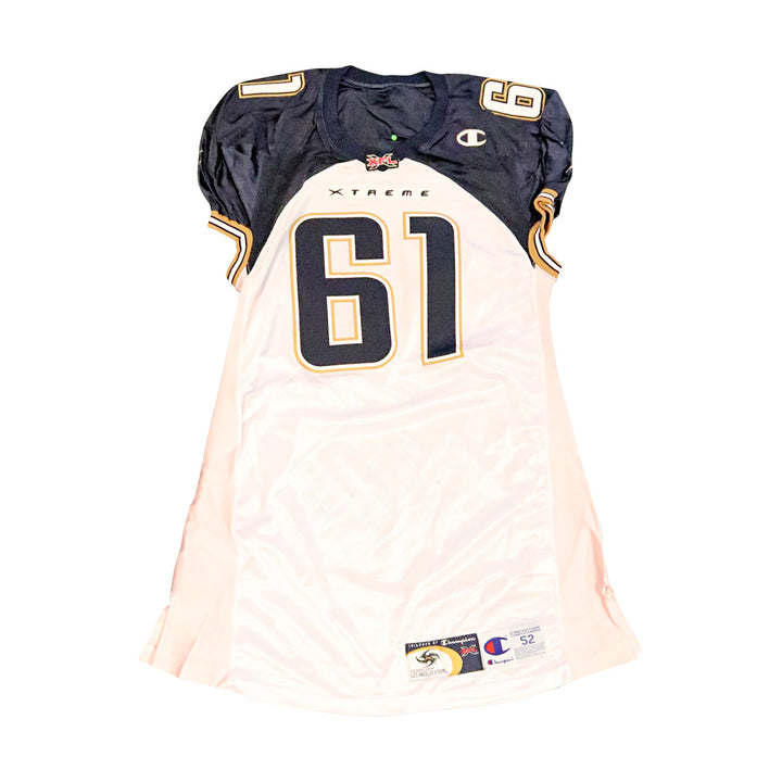 LA Xtreme 2001 #61 Team Issued Away Jersey Size 52 +2 Linemen Cut