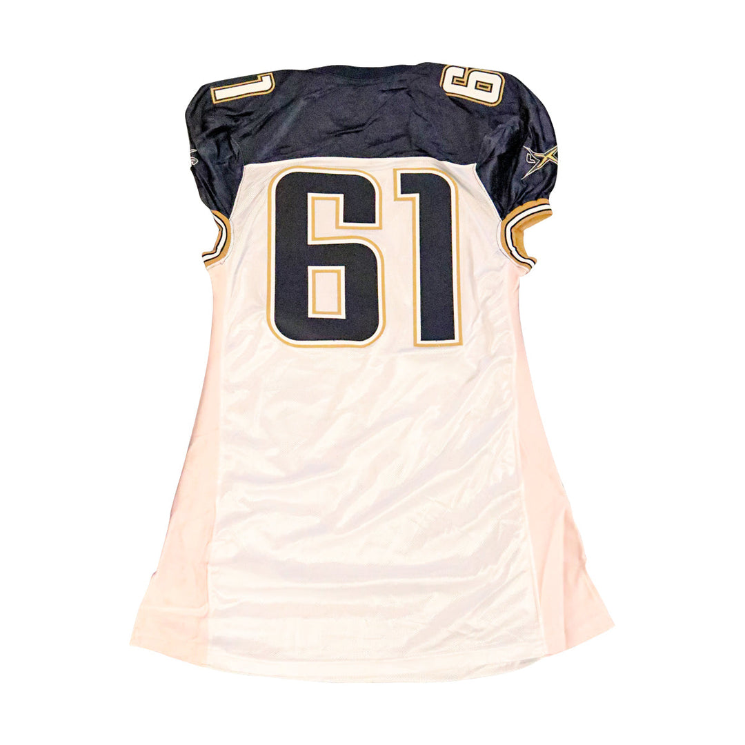 LA Xtreme 2001 #61 Team Issued Away Jersey Size 52 +2 Linemen Cut