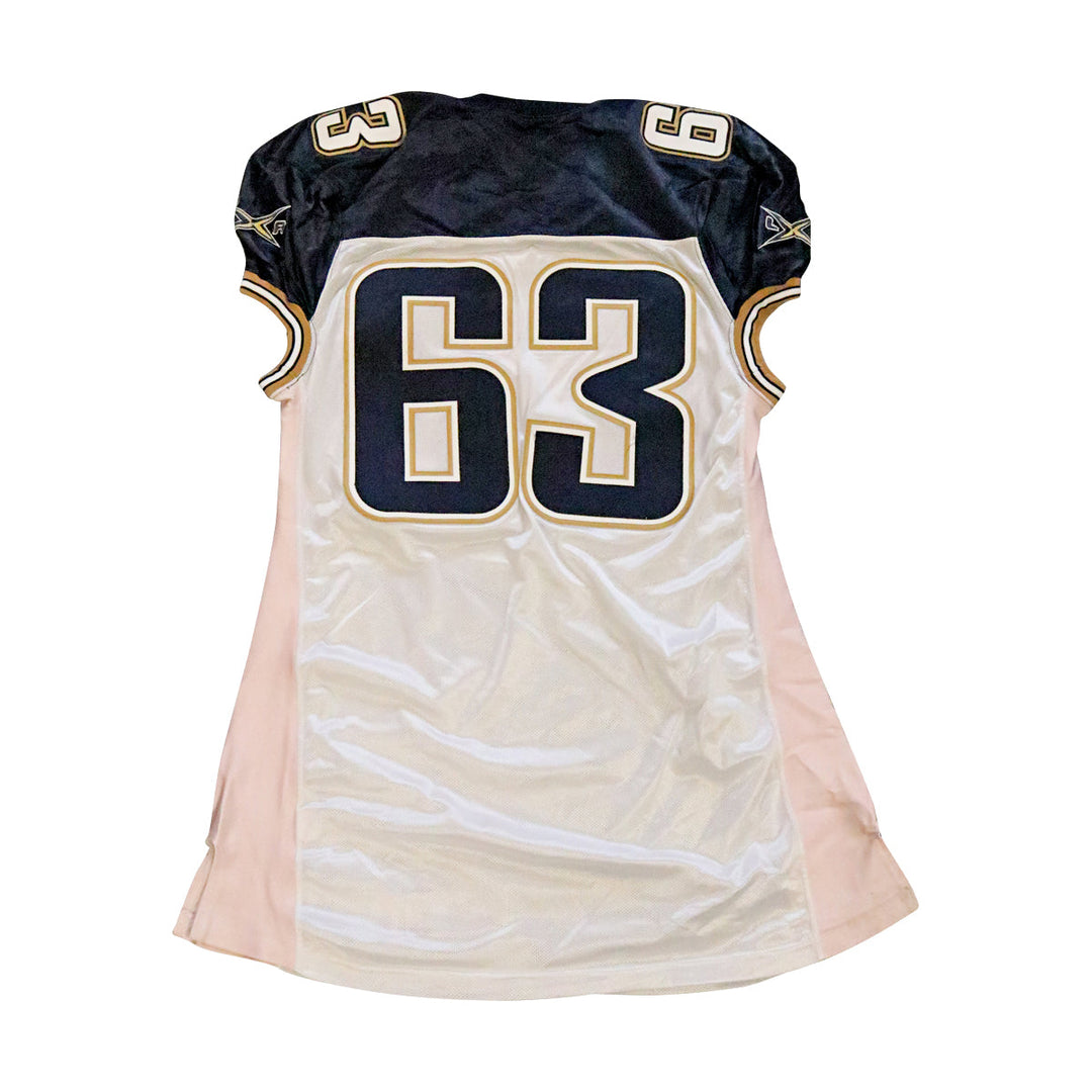 LA Xtreme 2001 #63 Team Issued Away Jersey Size 54 +2 Linemen Cut