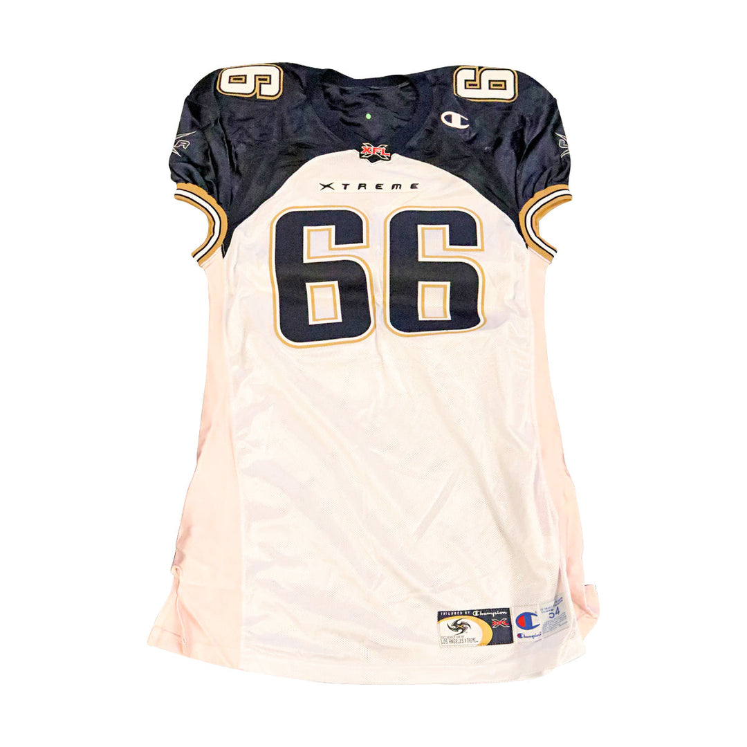 LA Xtreme 2001 #66 Team Issued Away Jersey Size 54 +2 Linemen Cut
