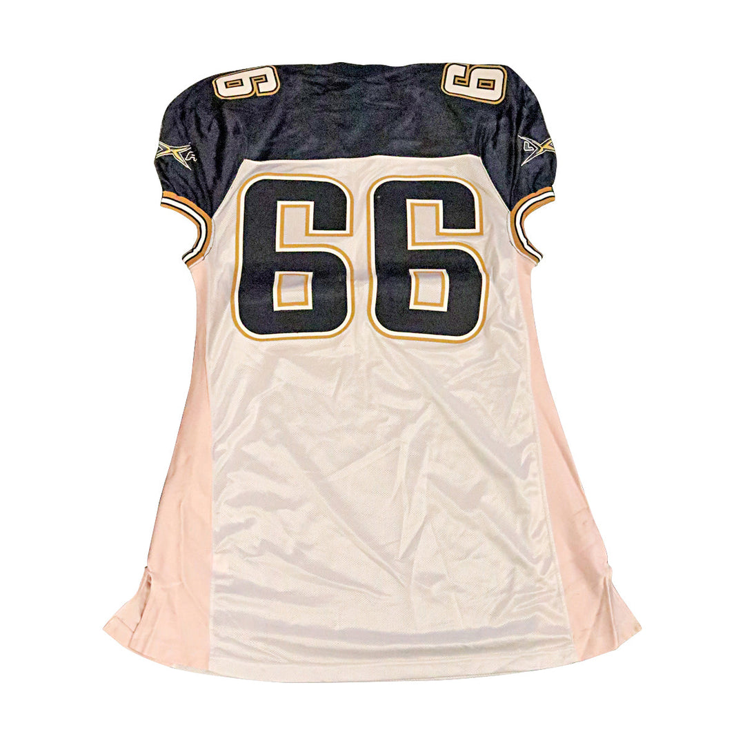 LA Xtreme 2001 #66 Team Issued Away Jersey Size 54 +2 Linemen Cut