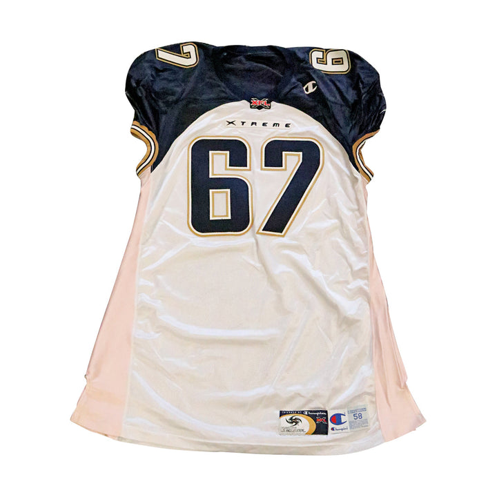 LA Xtreme 2001 #67 Team Issued Away Jersey Size 58 +2 Linemen Cut