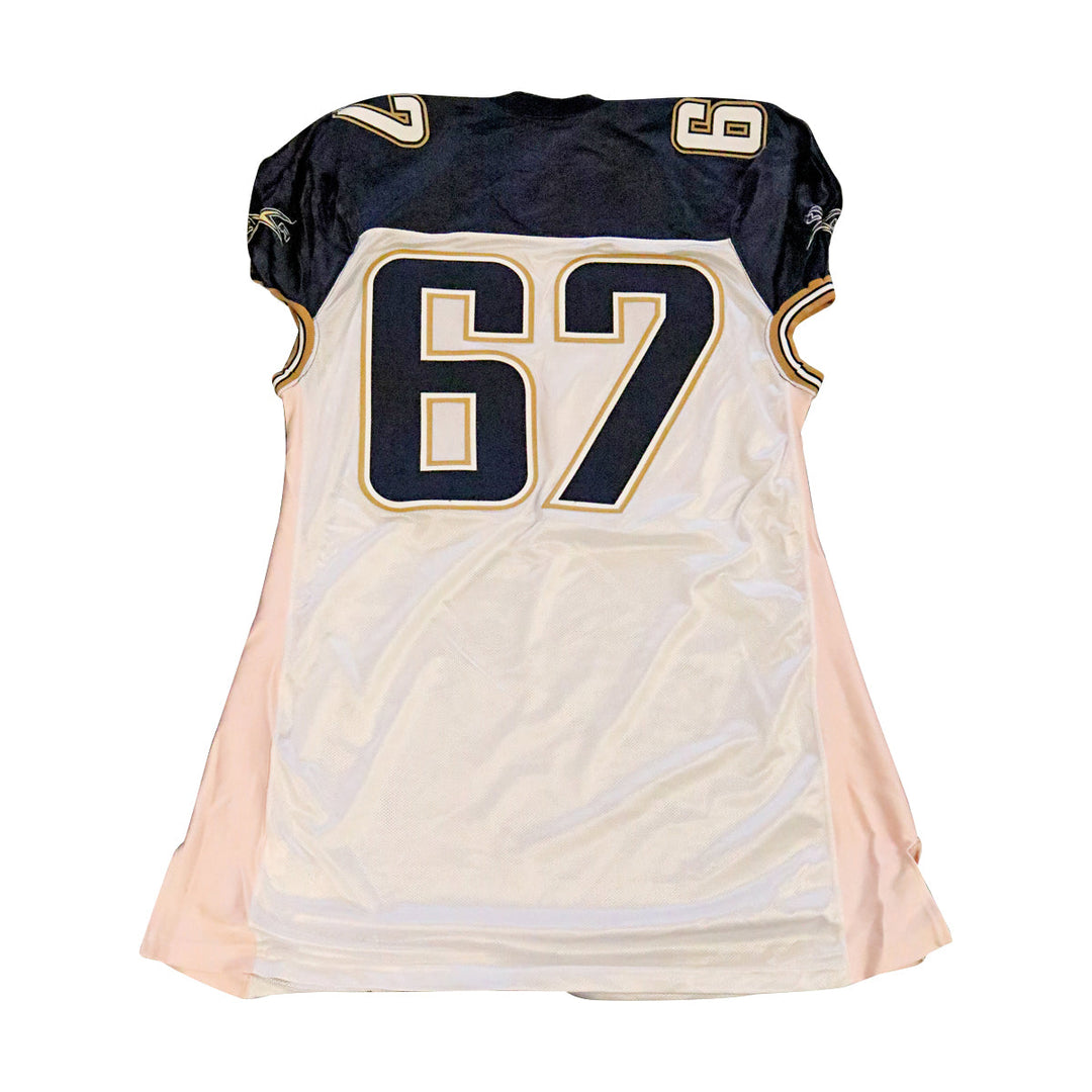 LA Xtreme 2001 #67 Team Issued Away Jersey Size 58 +2 Linemen Cut