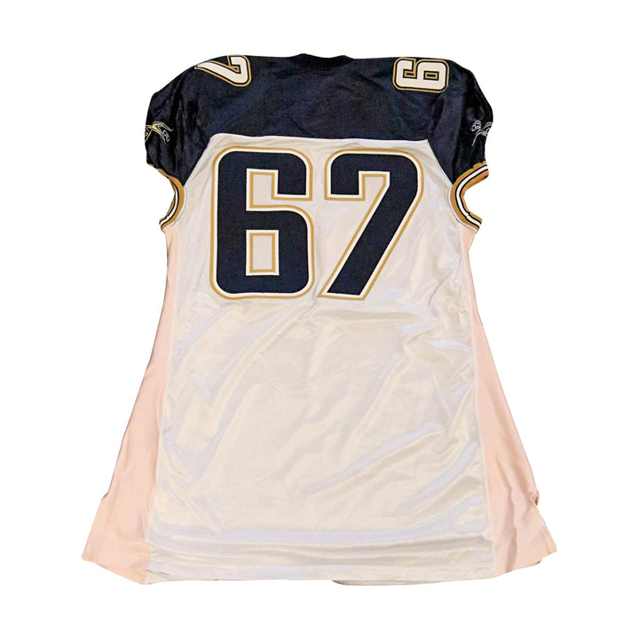 LA Xtreme 2001 #67 Team Issued Away Jersey Size 58 +2 Linemen Cut