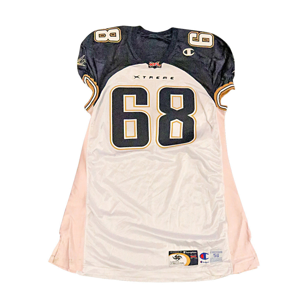 LA Xtreme 2001 #68 Team Issued Away Jersey Size 56 +2 Linemen Cut