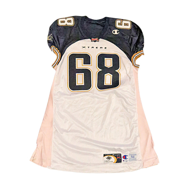 LA Xtreme 2001 #68 Team Issued Away Jersey Size 56 +2 Linemen Cut