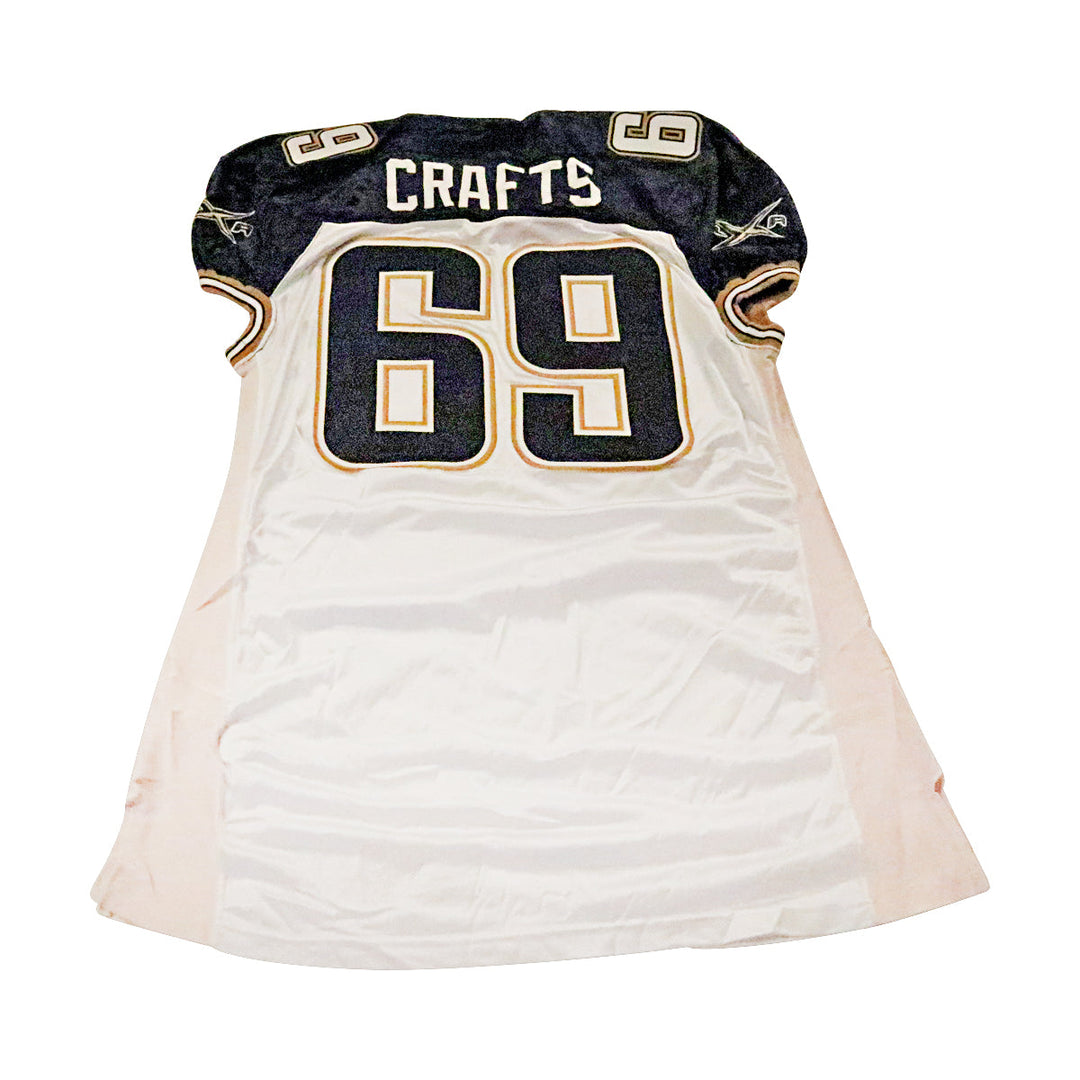 Jerry Crafts LA Xtreme 2001 Game Used Away Jersey Jerry Crafts Size 58 +2 Linemen Cut