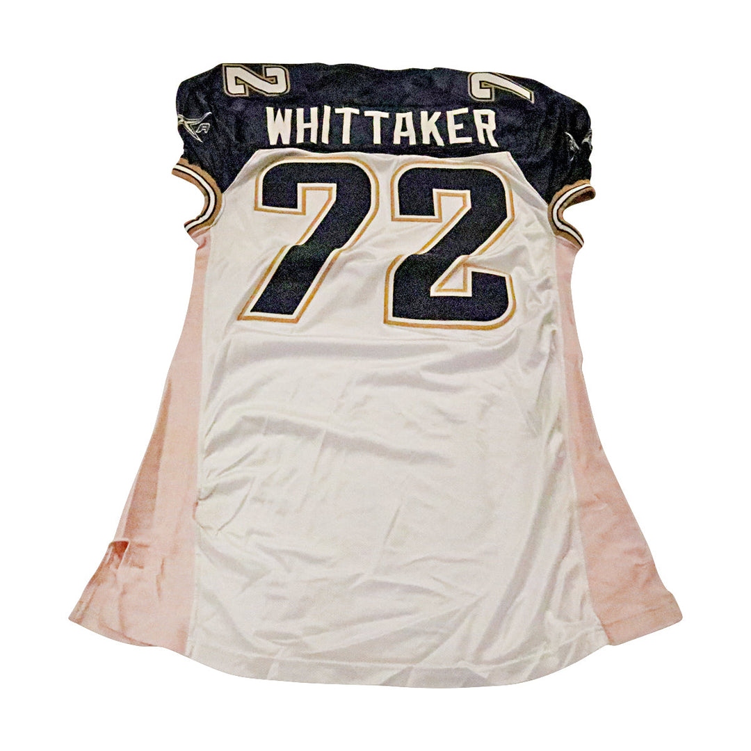 Whitaker LA Xtreme 2001 Game Used Away Jersey Size 58 +2 Linemen Cut