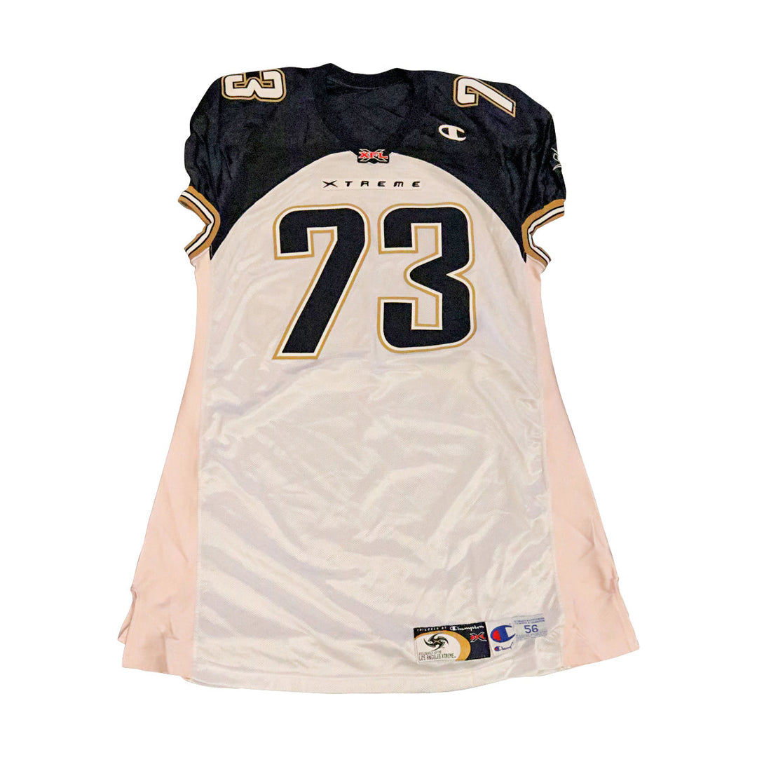 LA Xtreme 2001 #73 Team Issued Away Jersey Size 56 +2 Linemen Cut