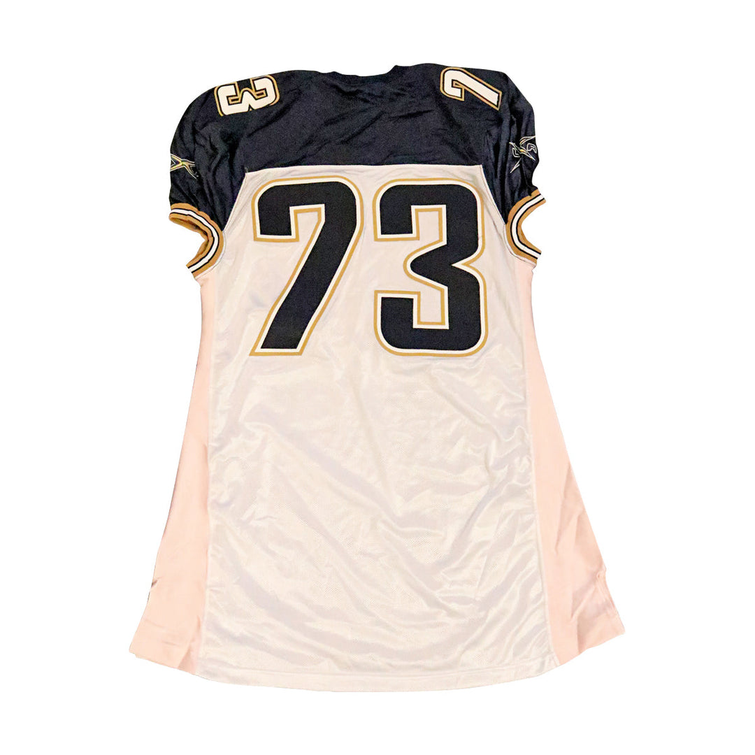 LA Xtreme 2001 #73 Team Issued Away Jersey Size 56 +2 Linemen Cut