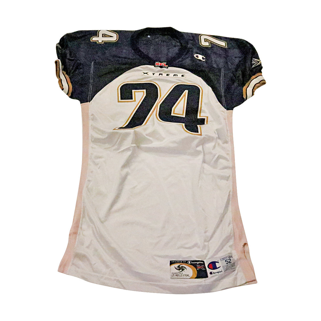 Derrick Graham LA Xtreme 2001 Game Used Away Jersey Size 52 +2