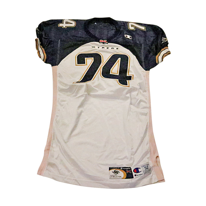 Derrick Graham LA Xtreme 2001 Game Used Away Jersey Size 52 +2