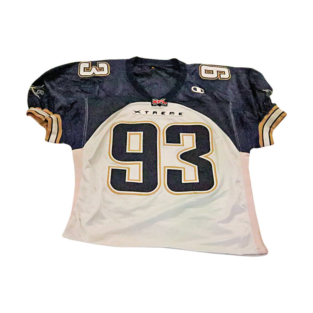 Curtis Eason LA Xtreme 2001 Game Used Away Jersey Size 52 Short