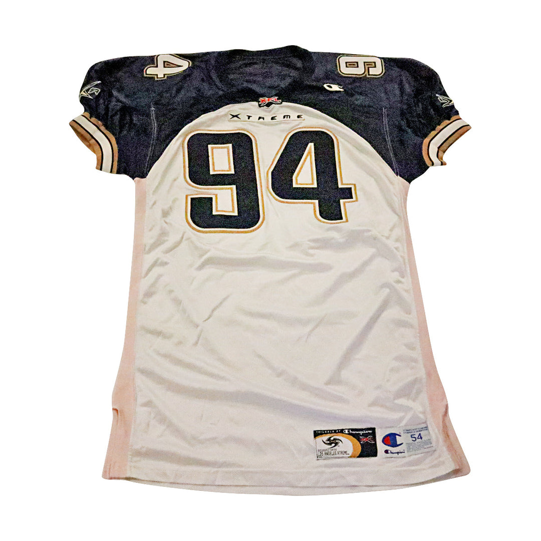 Chad Pegues LA Xtreme 2001 Game Used Away Jersey Size 54 +2