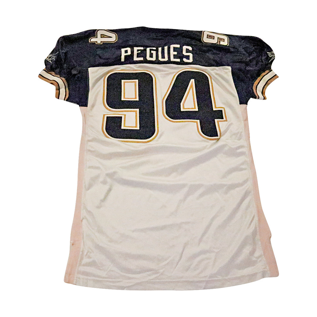 Chad Pegues LA Xtreme 2001 Game Used Away Jersey Size 54 +2