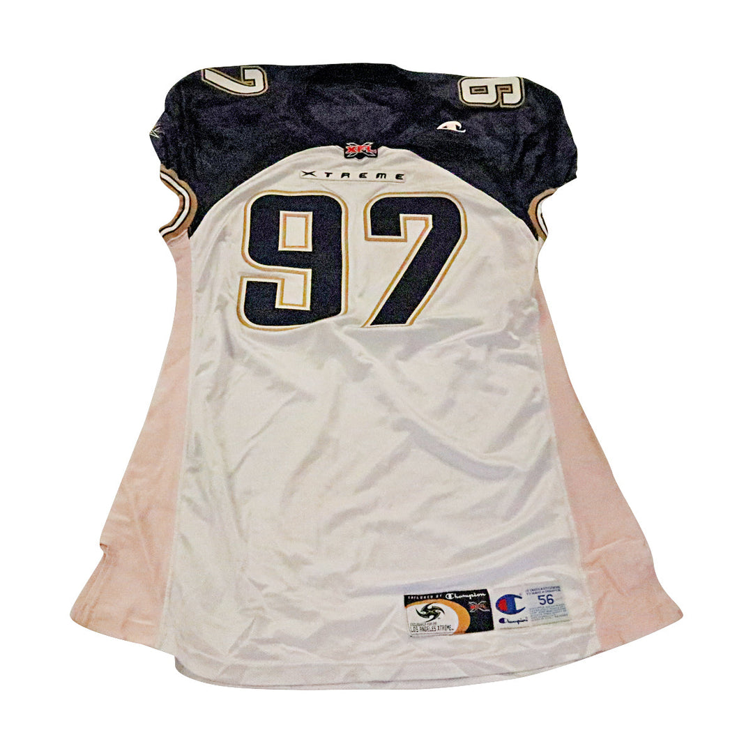 Ramondo Stallings LA Xtreme 2001 Game Used Away Jersey Size 56 +2 Linemen Cut