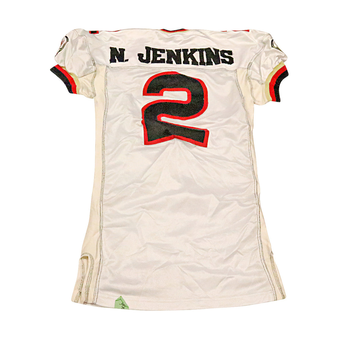 Nakia Jenkins Las Vegas Outlaws 2001 Game Used Away Jersey Size 44 +2