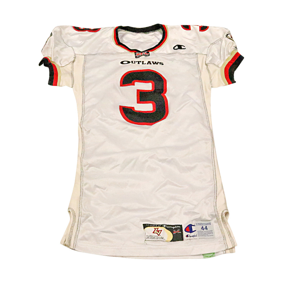 Kevin Scott Las Vegas Outlaws 2001 Game Used Away Jersey Size 44 +2