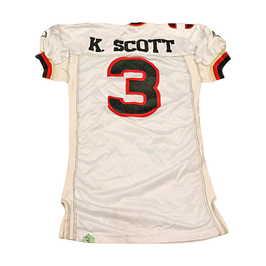 Kevin Scott Las Vegas Outlaws 2001 Game Used Away Jersey Size 44 +2