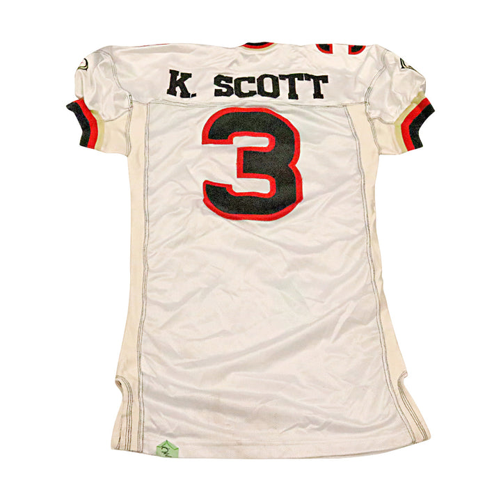 Kevin Scott Las Vegas Outlaws 2001 Game Used Away Jersey Size 44 +2