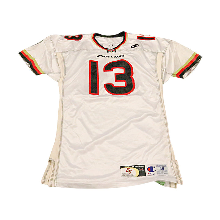 Jim Ballard Las Vegas Outlaws 2001 Game Used Away Jersey Size 48 +2