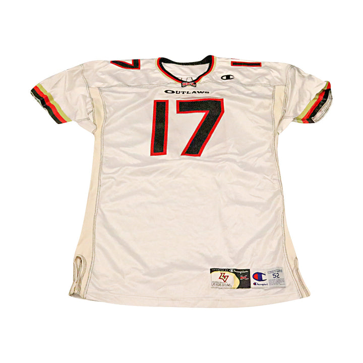 Paul McCallum Las Vegas Outlaws 2001 Game Used Away Jersey Size 52 +2
