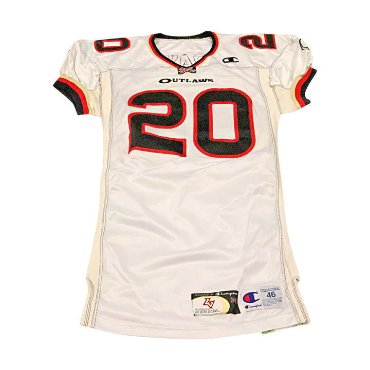 Chris Bayne Las Vegas Outlaws 2001 Game Used Away Jersey Size 46 +2