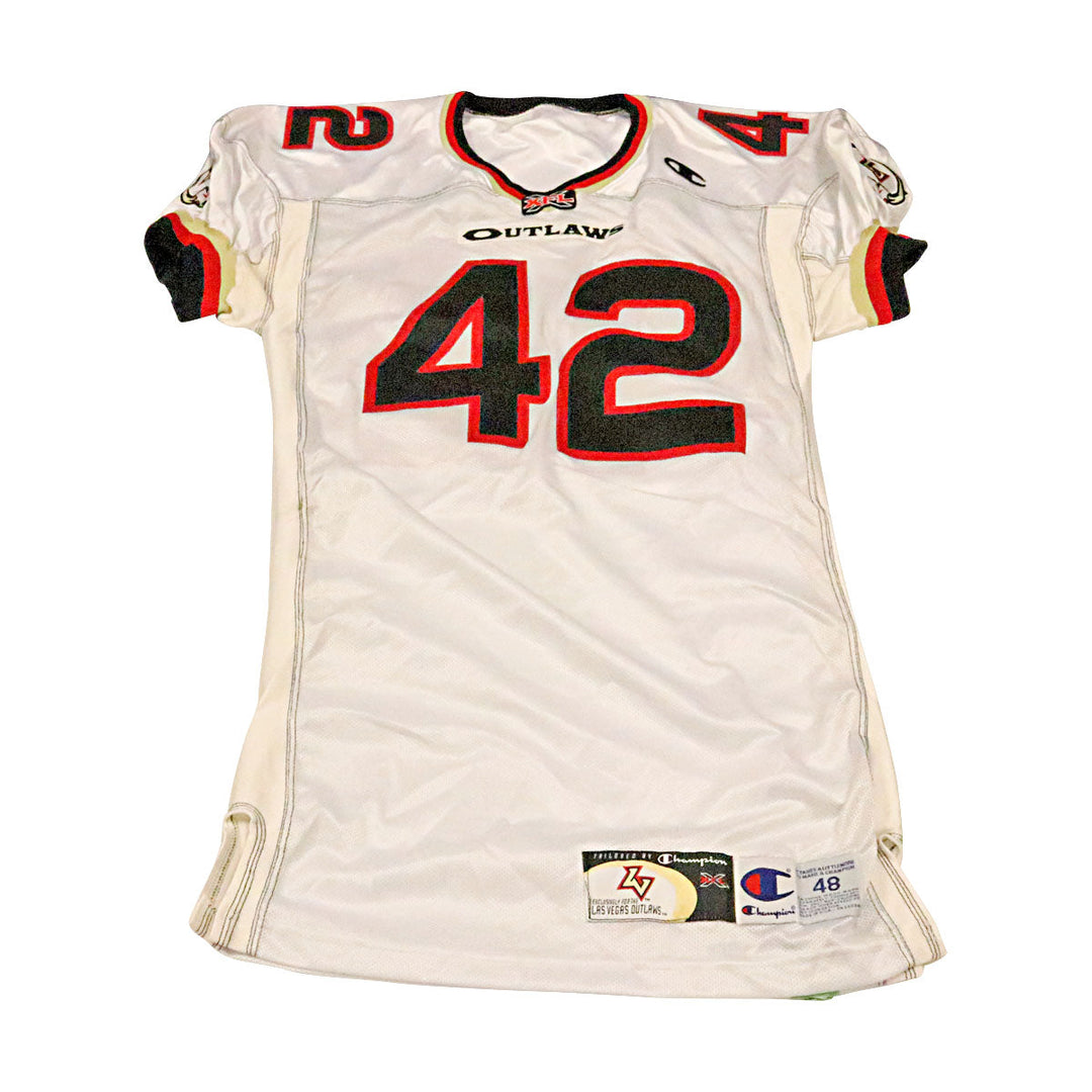 Las Vegas Outlaws 2001 #42 Team Issued Away Jersey Size 48 +2