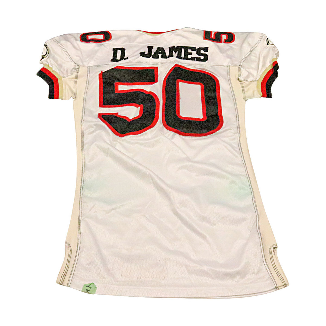 Toran James Las Vegas Outlaws 2001 Game Used Away Jersey Size 50 +2