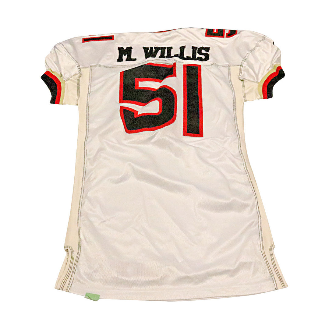 Marcel Willis Las Vegas Outlaws 2001 Game Used Away Jersey Size 50 +2