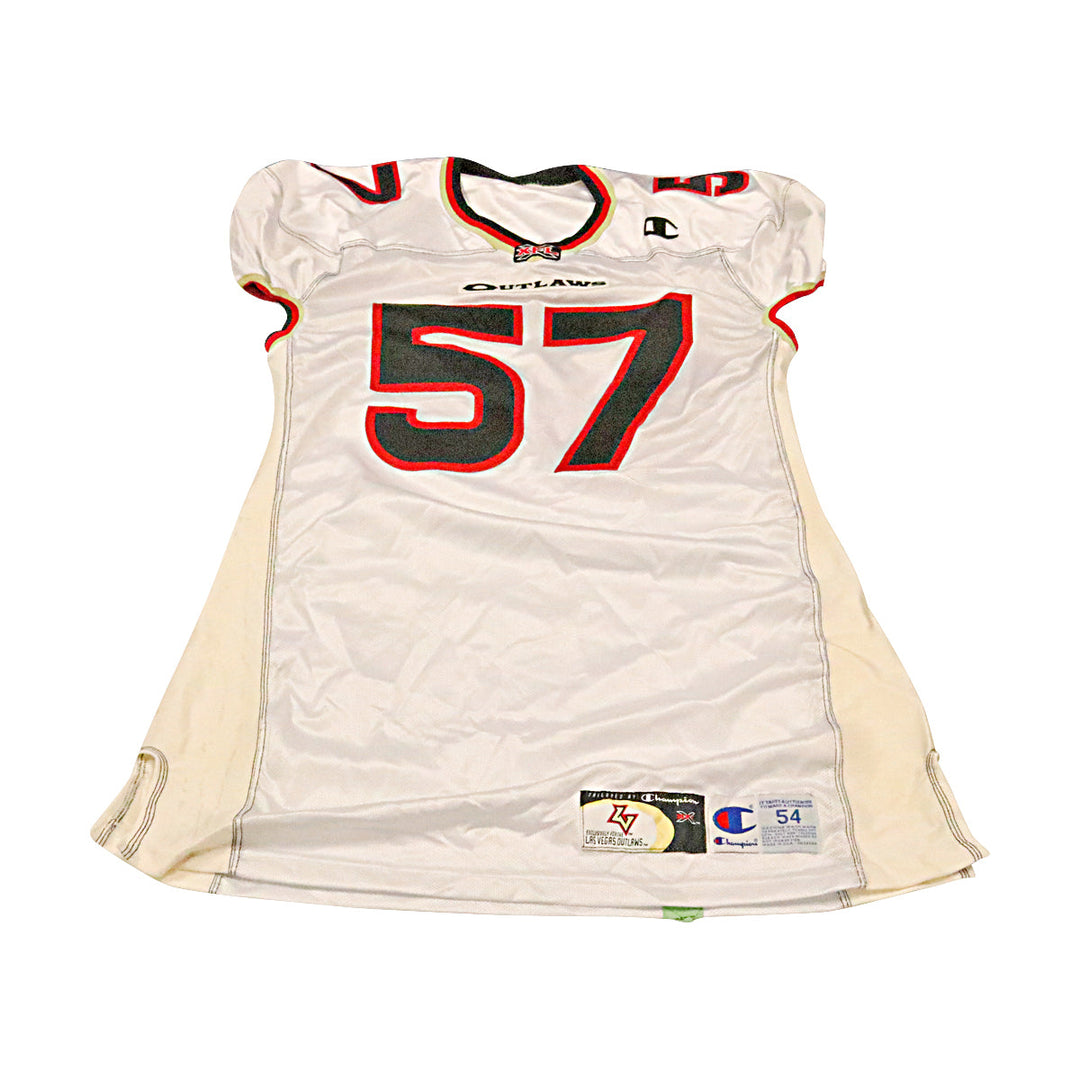 Las Vegas Outlaws 2001 #57 Team Issued Away Jersey Size 54 +2 Linemen Cut
