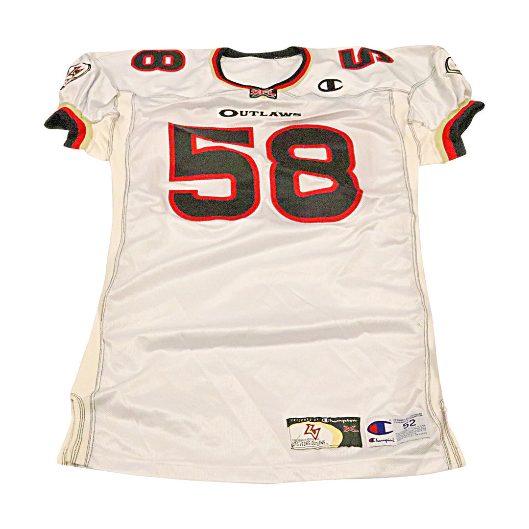 Las Vegas Outlaws 2001 #58 Team Issued Away Jersey Size 52 +2
