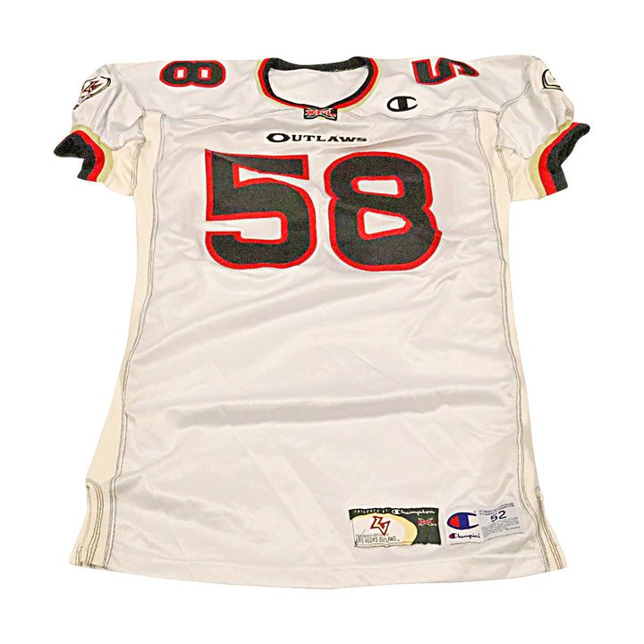 Las Vegas Outlaws 2001 #58 Team Issued Away Jersey Size 52 +2