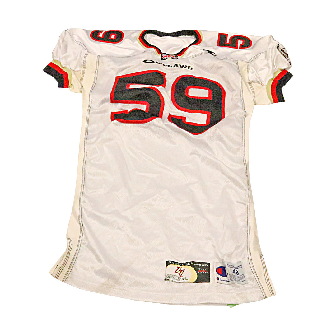 Las Vegas Outlaws 2001 #59 Team Issued Away Jersey Size 48 +2