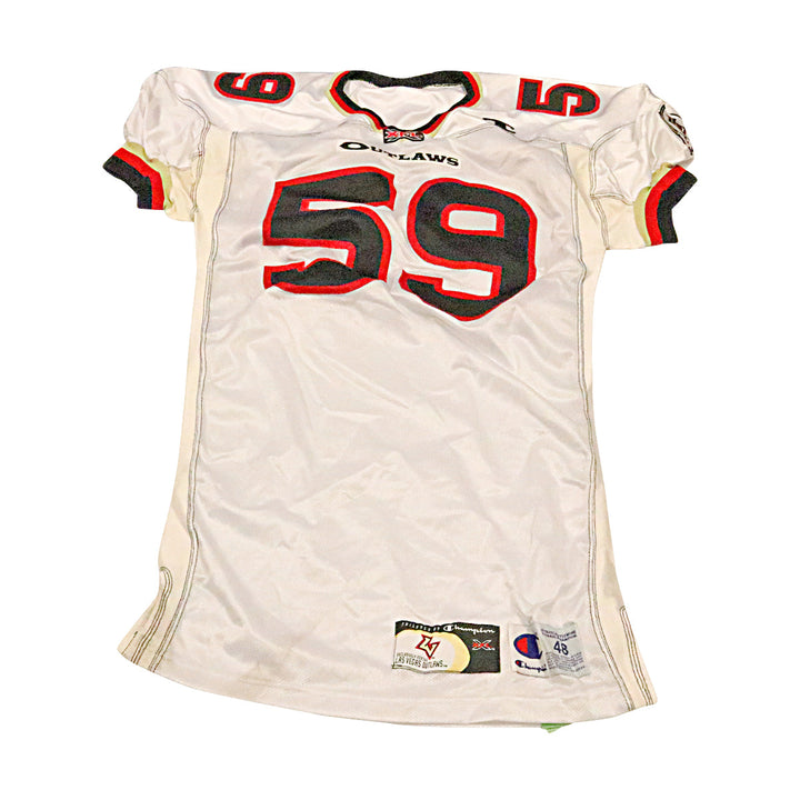 Las Vegas Outlaws 2001 #59 Team Issued Away Jersey Size 48 +2