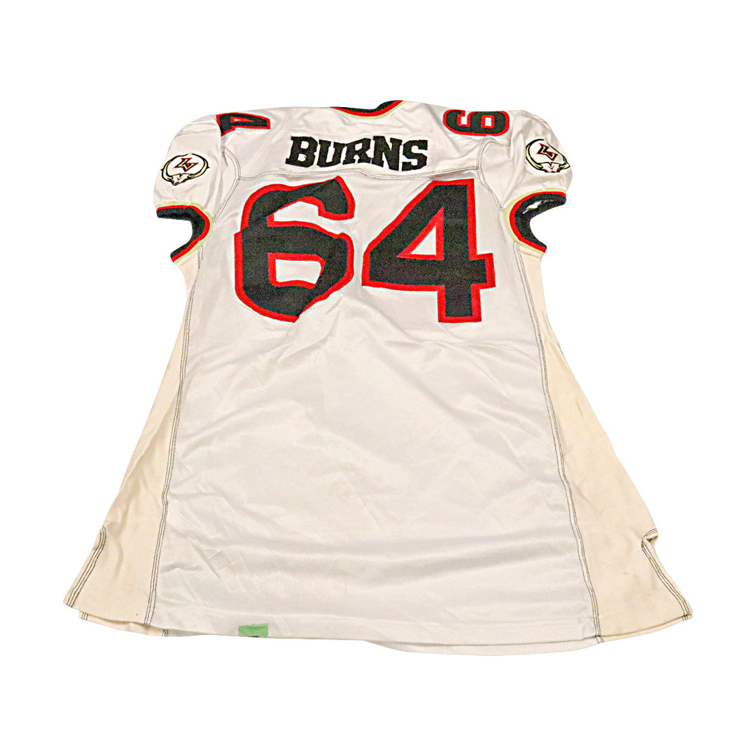 Lamont Burns Las Vegas Outlaws 2001 Game Used Away Jersey Size 54 +2 Linemen Cut