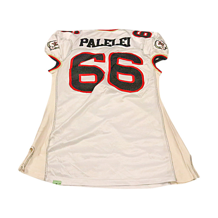 Lonnie Palelei Las Vegas Outlaws 2001 Game Used Away Jersey Size 54 +2 Linemen Cut