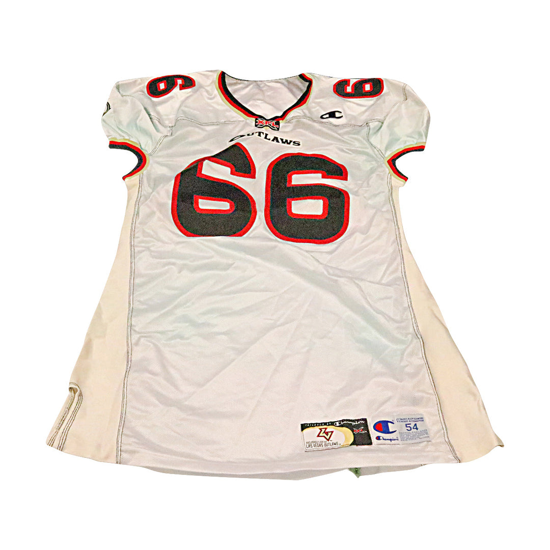 Las Vegas Outlaws 2001 #66 Team Issued Away Jersey Size 54 +2 Linemen Cut