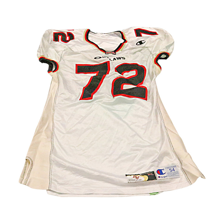 Las Vegas Outlaws 2001 #72 Team Issued Away Jersey Size 54 +2 Linemen Cut