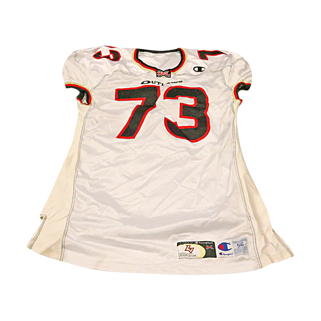 Las Vegas Outlaws 2001 #73 Team Issued Away Jersey Size 56 +2 Linemen Cut