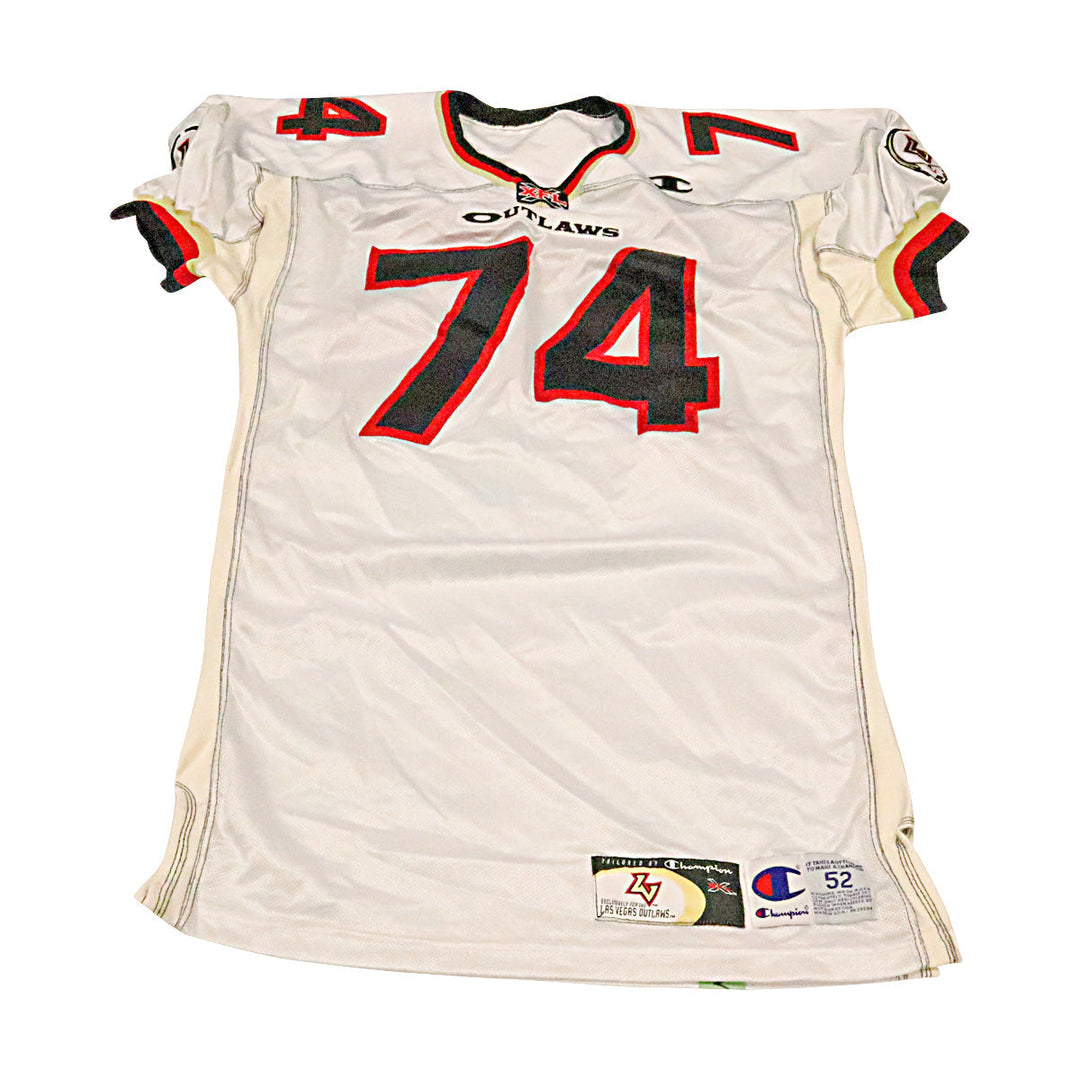 Las Vegas Outlaws 2001 #74 Team Issued Away Jersey Size 52 +2