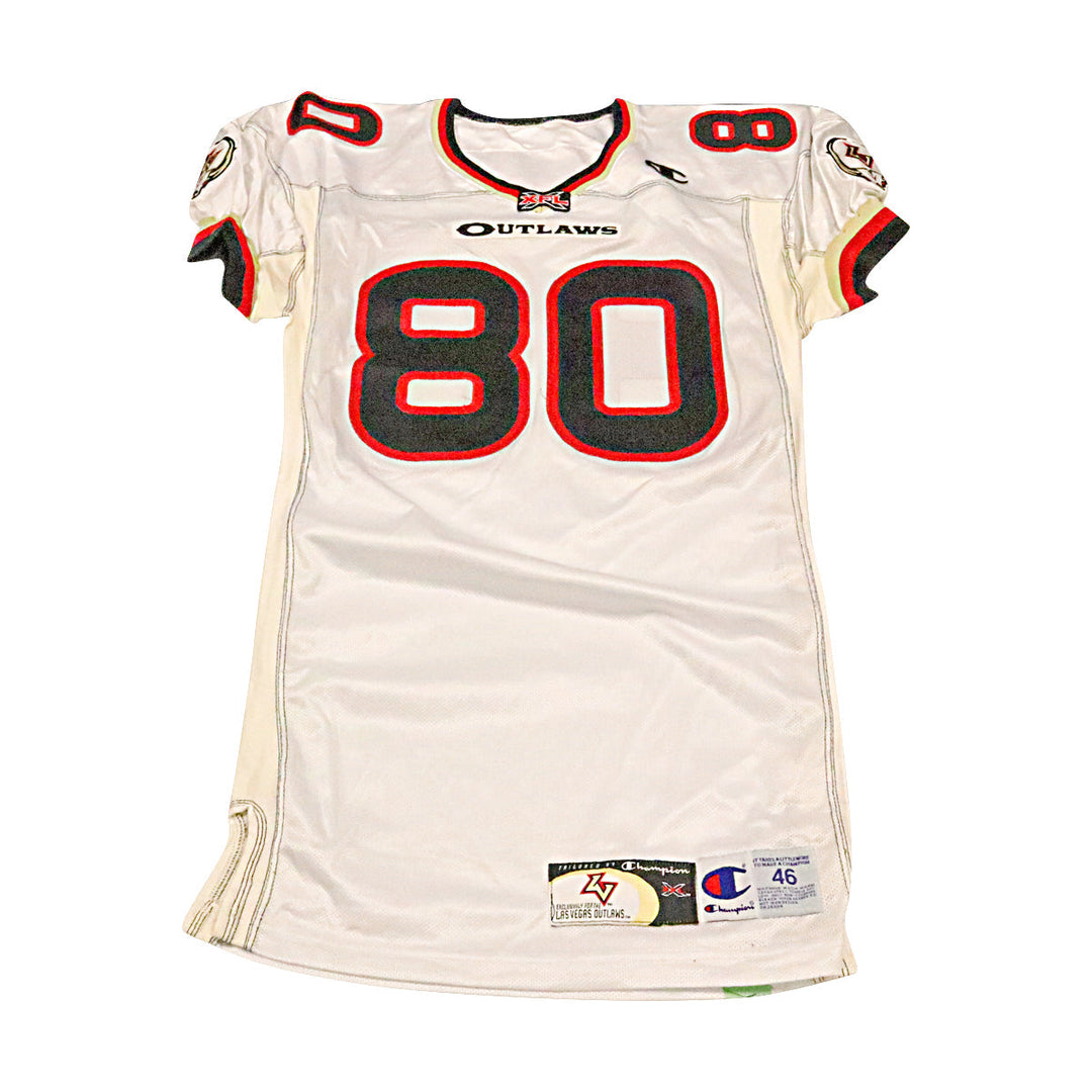 Eric Guliford Las Vegas Outlaws 2001 Game Used Away Jersey Size 46 +2