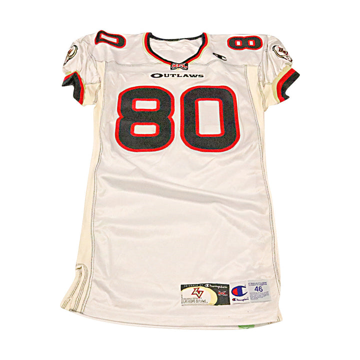 Eric Guliford Las Vegas Outlaws 2001 Game Used Away Jersey Size 46 +2