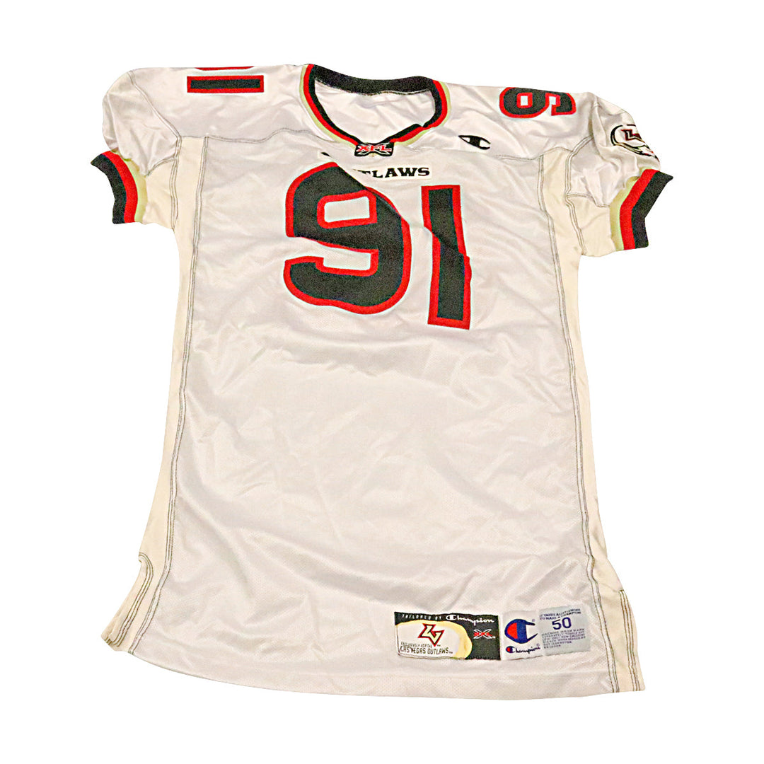 Las Vegas Outlaws 2001 #91 Team Issued Away Jersey Size 50 +2