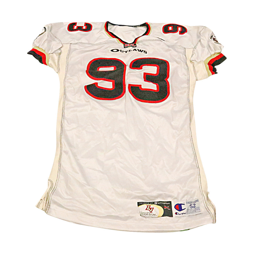 Las Vegas Outlaws 2001 #93 Team Issued Away Jersey Size 52 +2