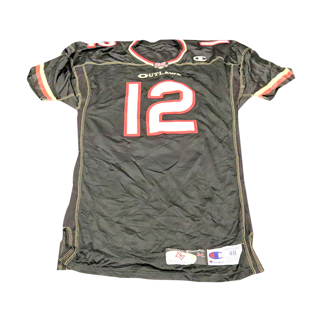 Chuck Clements Las Vegas Outlaws 2001 Game Used Home Jersey Size 48 +2