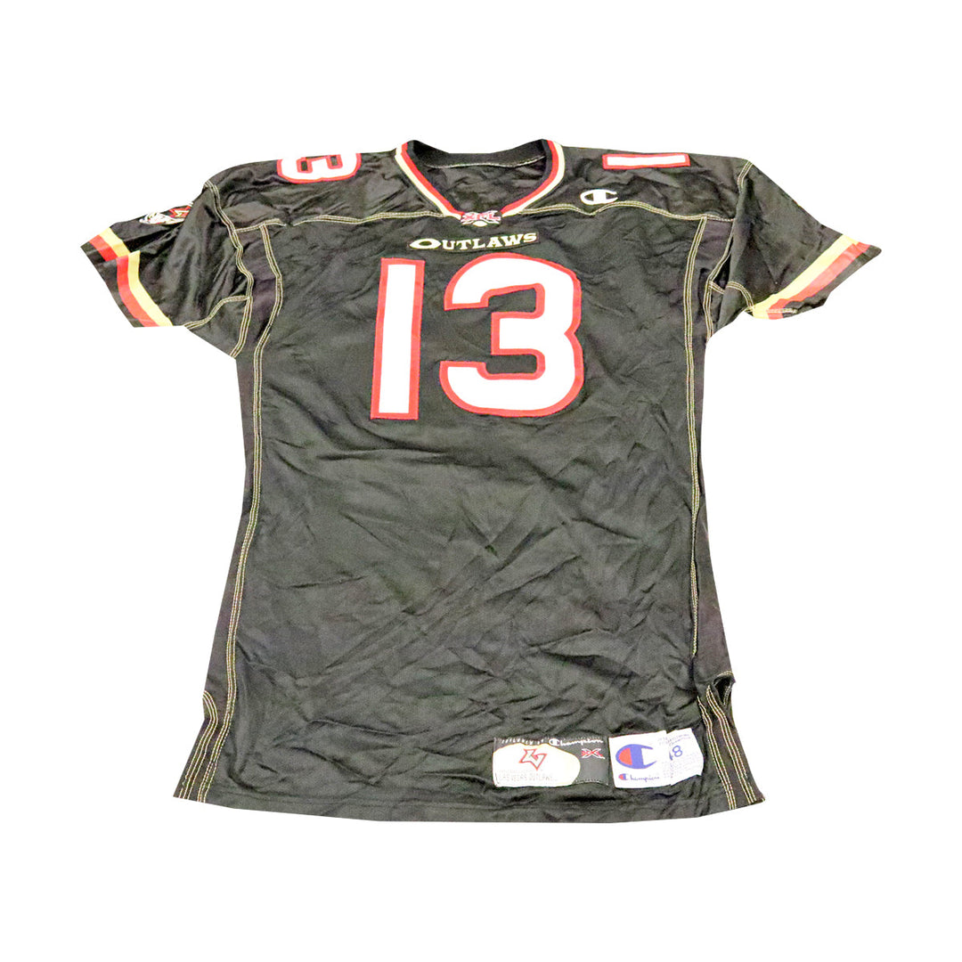 Jim Ballard Las Vegas Outlaws 2001 Game Used Home Jersey Size 48 +2