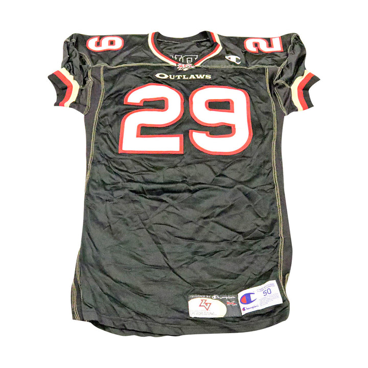 Hurley Tarver Las Vegas Outlaws 2001 Game Used Home Jersey Size 50 +2