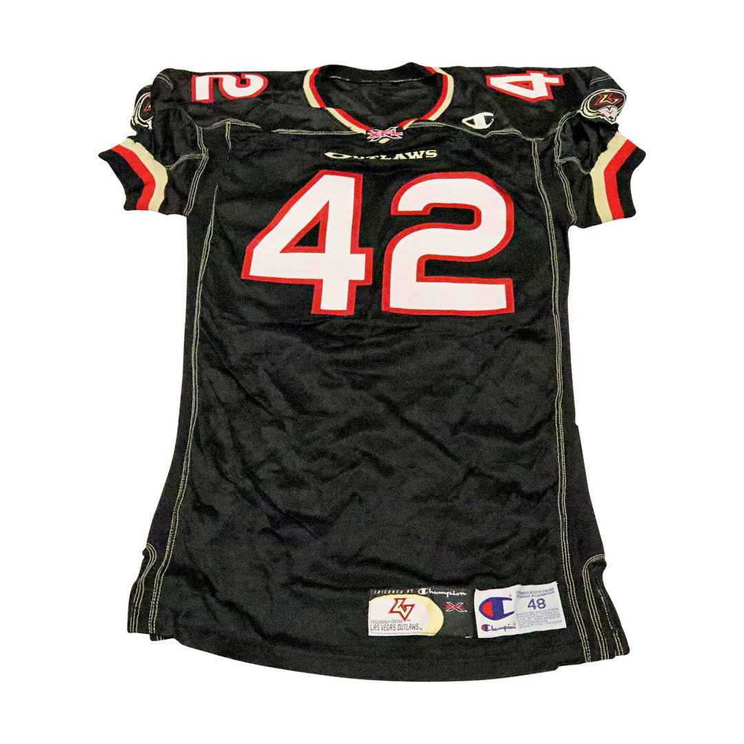 Las Vegas Outlaws 2001 #42 Team Issued Home Jersey Size 48 +2